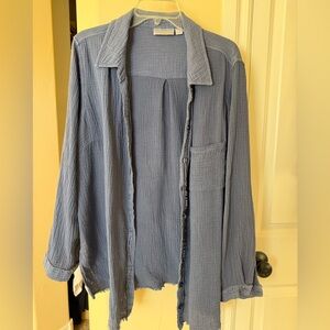 Belle by Kim Gravel Lightweight Blue Shirt